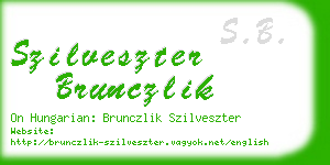 szilveszter brunczlik business card